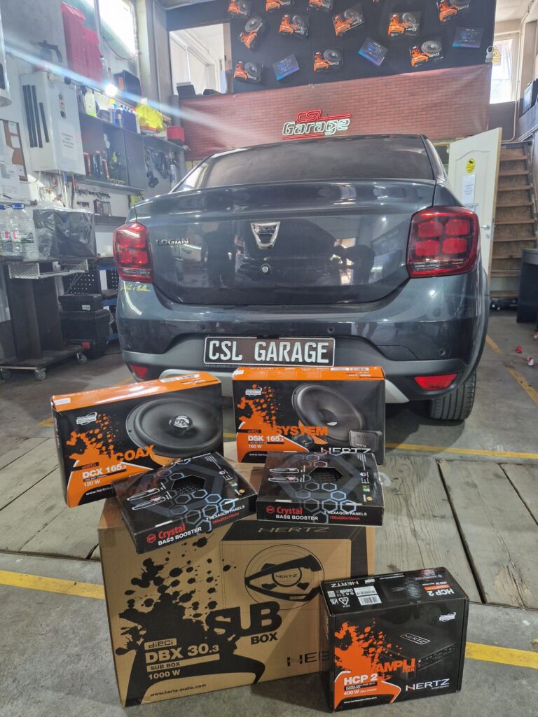Dacia Logan 2 subwoofer și difuzoare