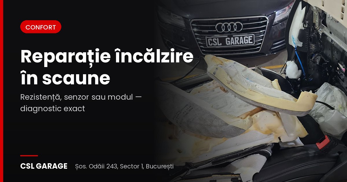 Reparație încălzire în scaune auto la CSL Garage